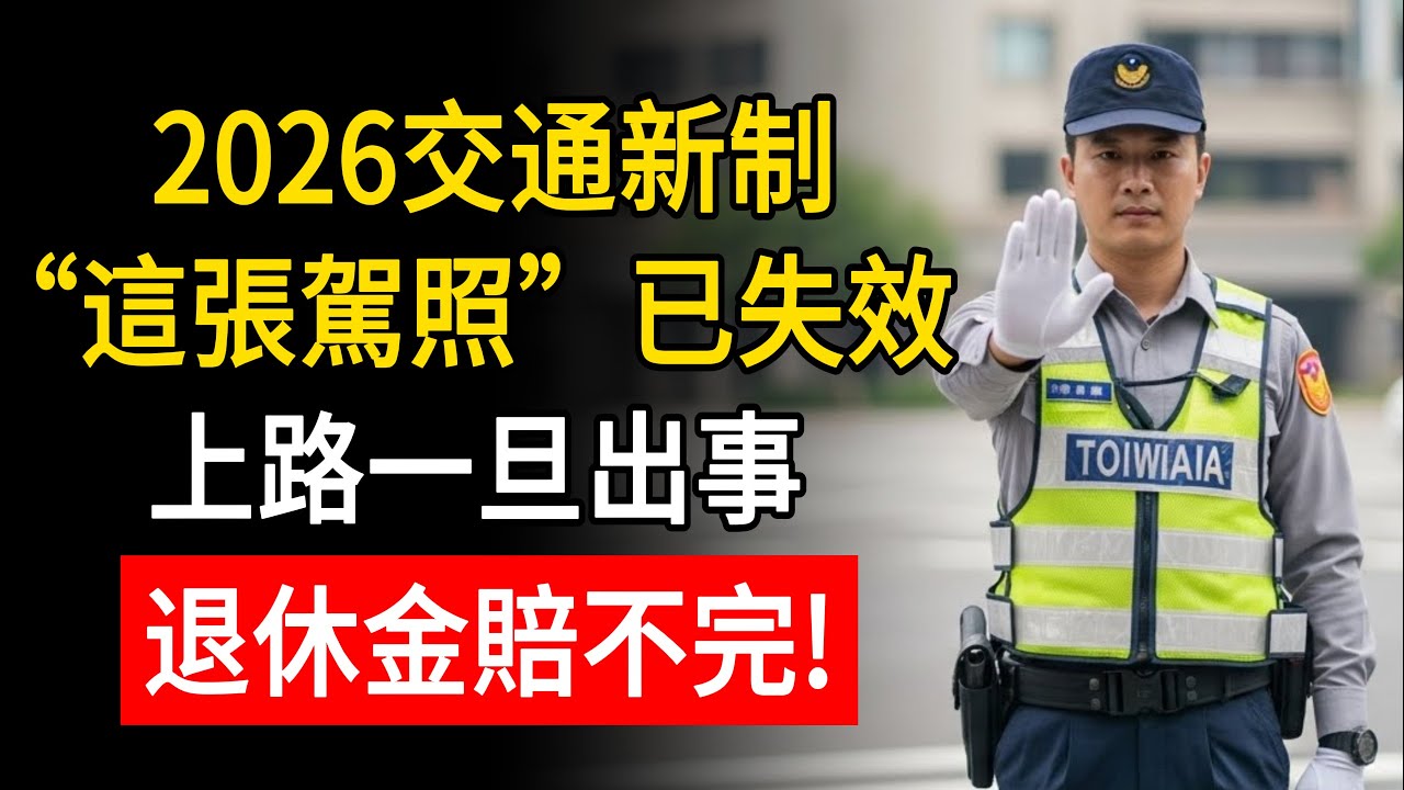 家裡有75歲長輩的注意！2026交通新制：這張“駕照”過期沒換，視同“無照駕駛”！一上路重罰2萬4！發生車禍保險“一毛不賠”！#生活智慧 #養老金 #中老年 #駕照