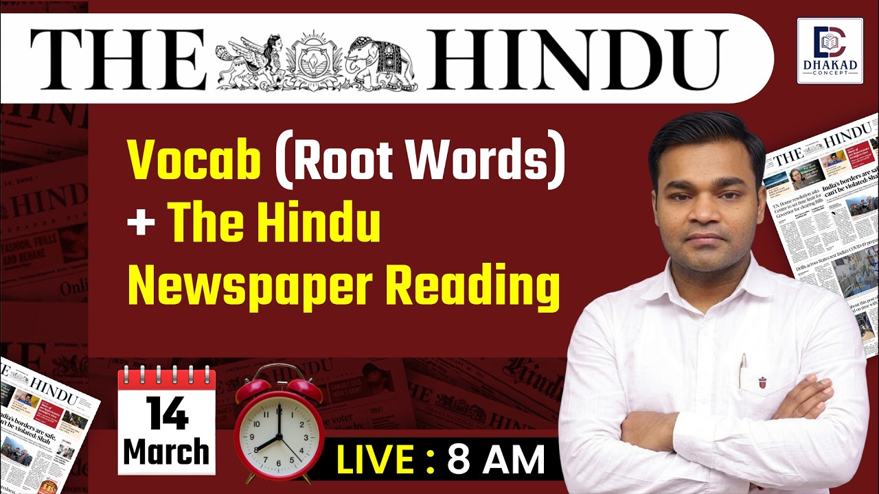 The Hindu Analysis | Vocab (Root Words) + Newspaper Reading  | Dhakad Bank Exams |  Himanshu Sir