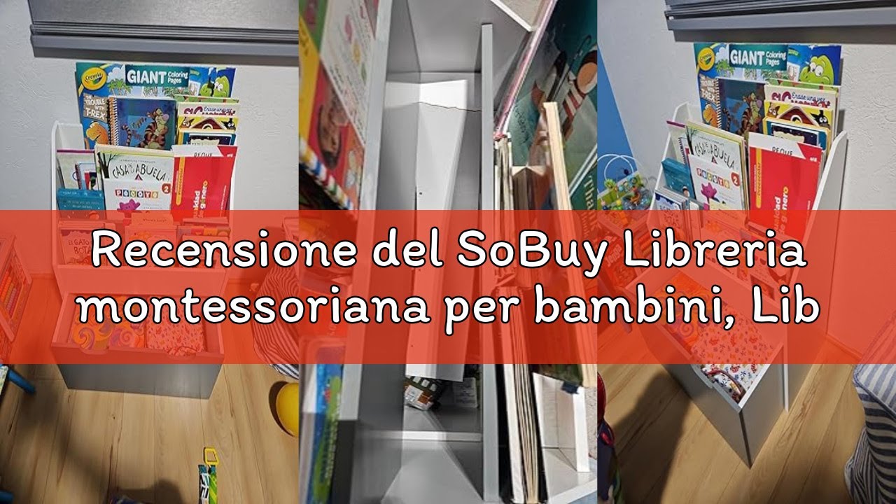 Recensione del SoBuy Libreria montessoriana per bambini, Libreria Bambini con 3 Ripiani e 1 Cassetto