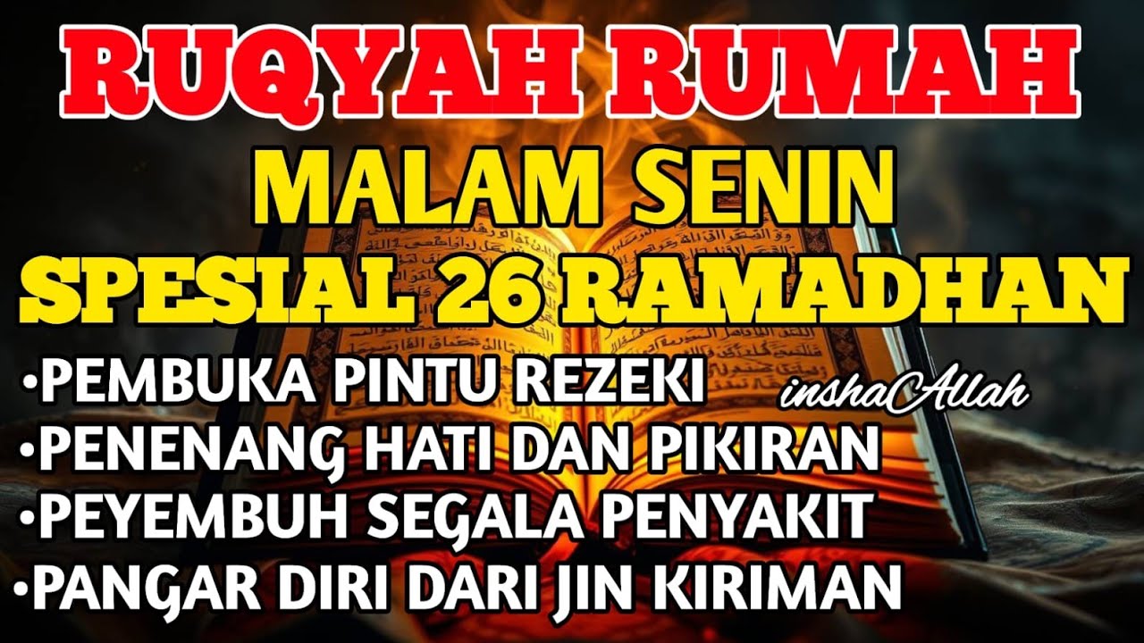 RUQYAH MALAM SENIN BULAN RAMADHAN BERKA USIR JIN & STAN DRI RUMAH DENGAN AYAT PENYEMBUHBY ALAA AQEL