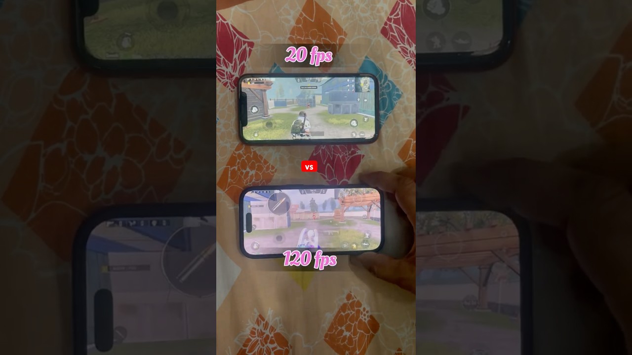 20fps vs 120fps bgmi comparison #bgmi