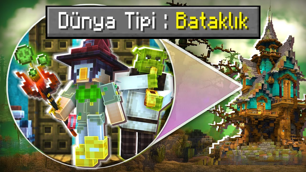 Minecraft'ta TEK BİYOM BATAKLIK!