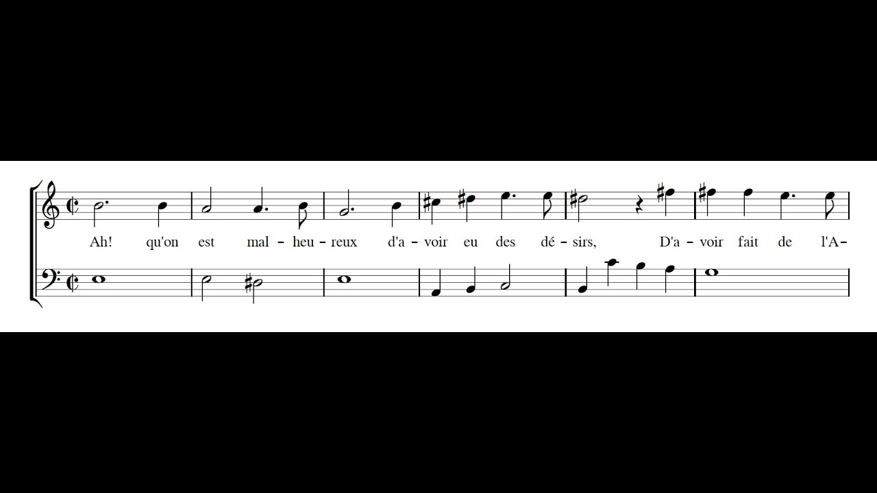 MARC-ANTOINE CHARPENTIER: Ah qu'on est malheureux PDF SCORE