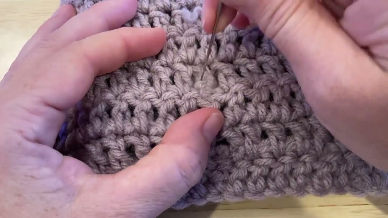 Using a Felting Needle to Finish and Repair Crochet