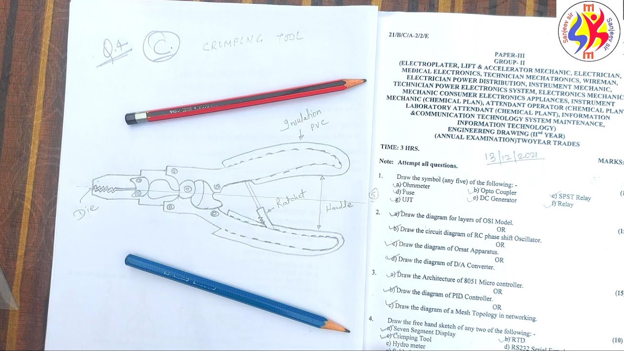 13/12/2021 CRIMPING TOOL 2ND YEAR ENGINEERING DRAWING ELECTRICIAN 