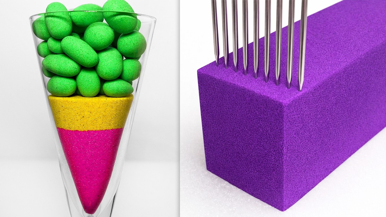 Very Satisfying and Relaxing Compilation 350 Kinetic Sand ASMR