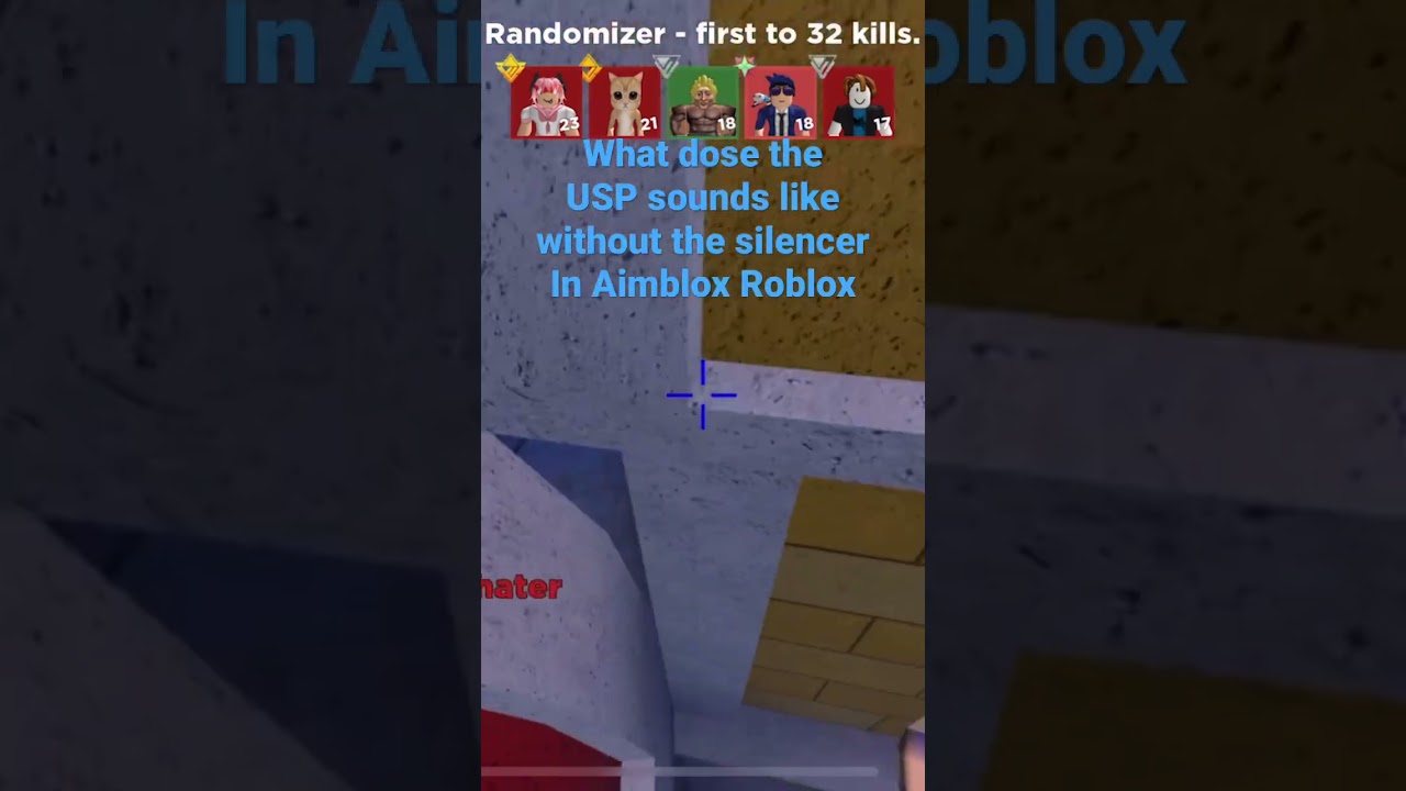 What dose the USP sounds like without the silencer in Roblox Aimblox 