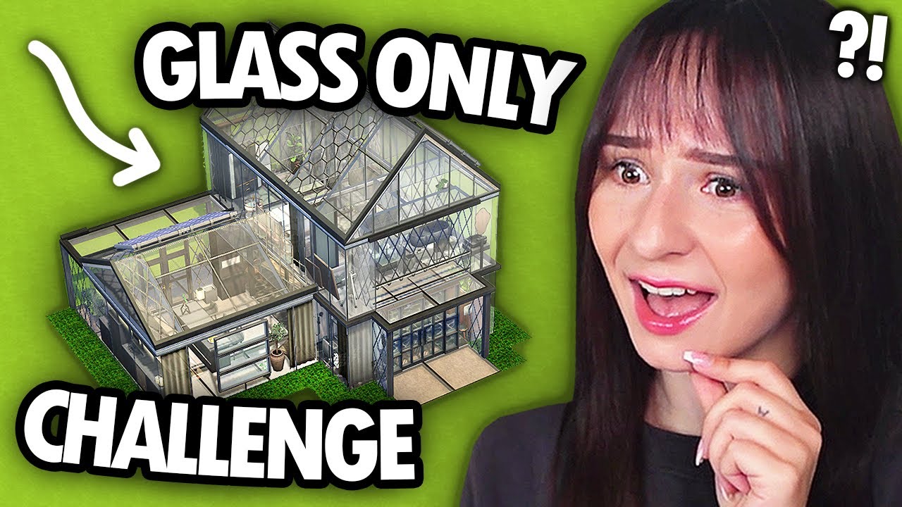 Building a house with ONLY GLASS WALLS in The Sims 4!