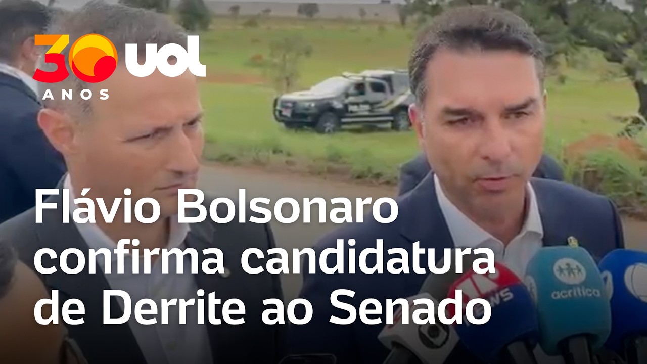 Flávio Bolsonaro confirma candidatura de Derrite ao Senado e avalia vaga para Eduardo