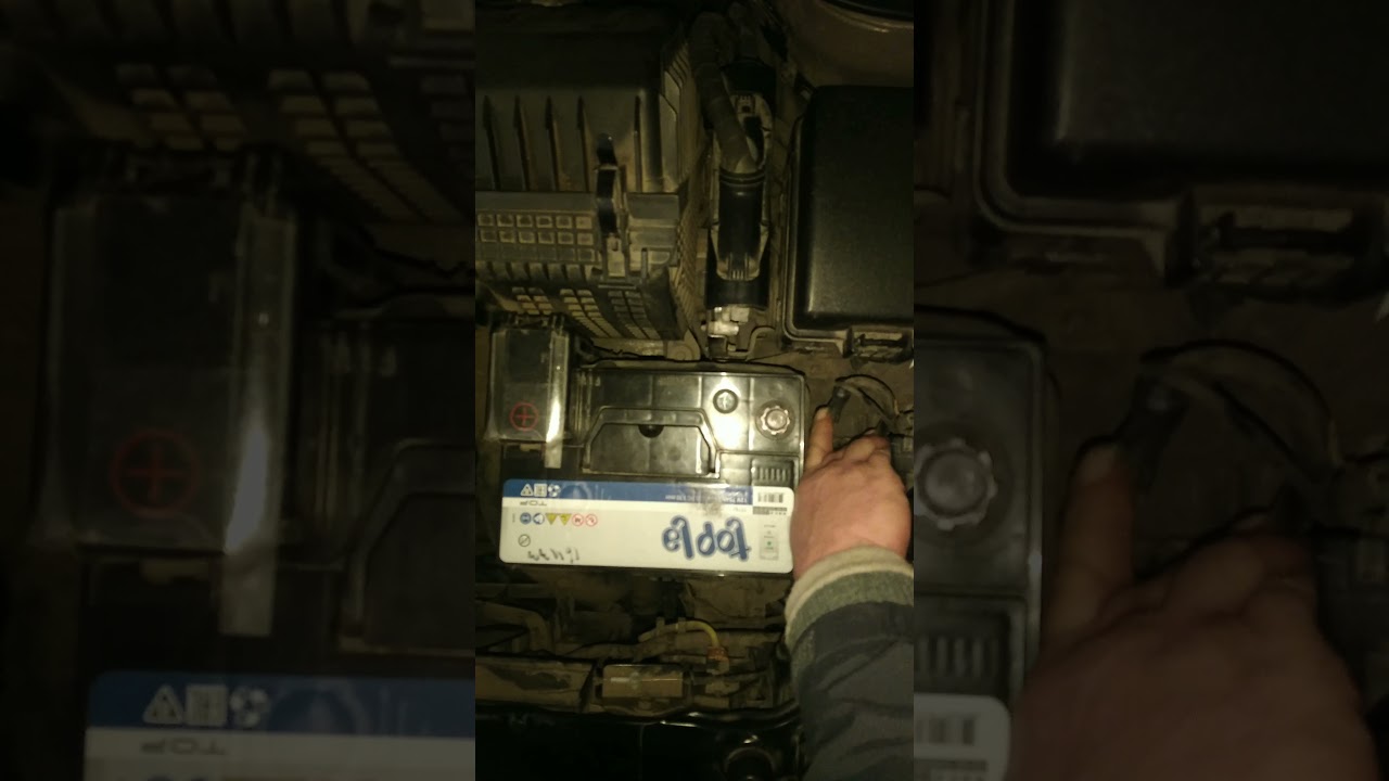 как поменять АКБ на Hyundai Santa Fe 3