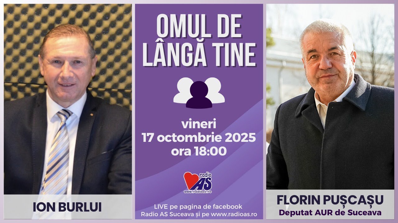 OMUL DE LÂNGĂ TINE | invitat: Florin Pușcașu, deputat AUR | 17 octombrie 2025