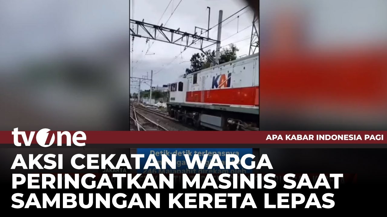 Detik-Detik Warga Beri Tahu Masinis saat Sambungan Kereta Terlepas | tvOne