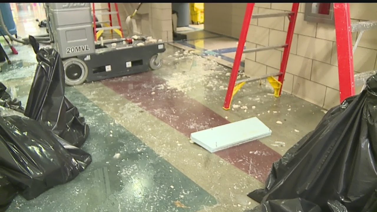 Fire sprinkler system bursts causing water damage in Brookfield schools
