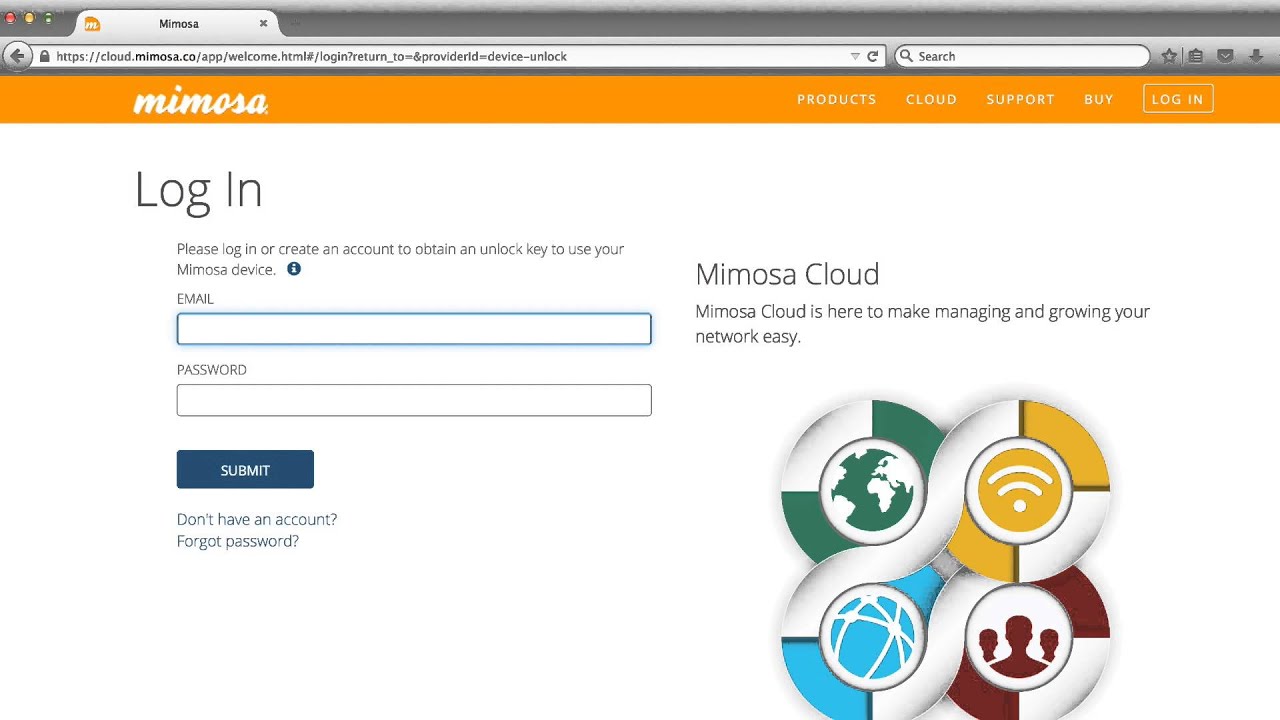 Mimosa Networks: How to Set Up a Cloud Account