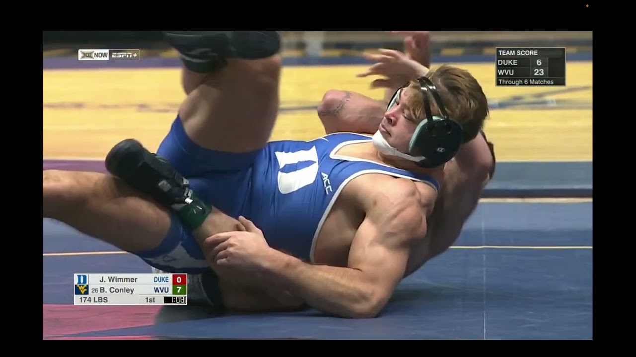174lbs Brody Conley (West Virginia) vs Jack Wimmer (Duke)