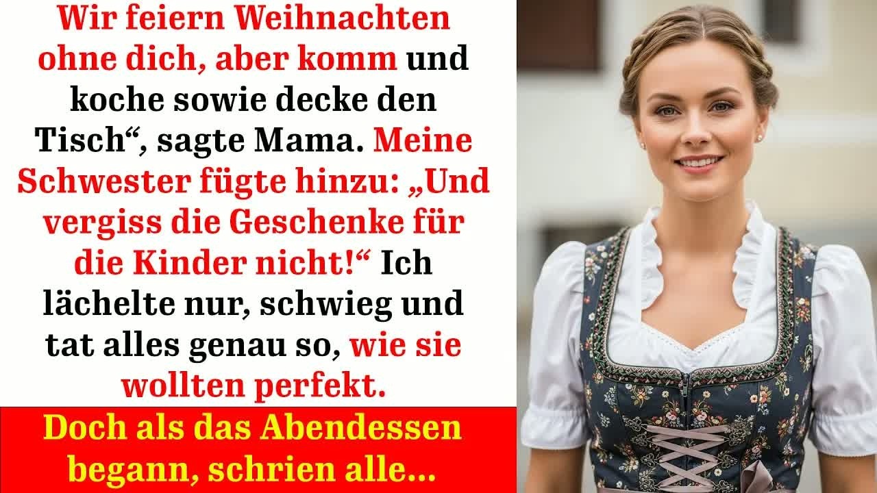 Meine Familie lud mich zu Weihnachten ein nur zum Kochen  Doch sie bereuten es bitter…