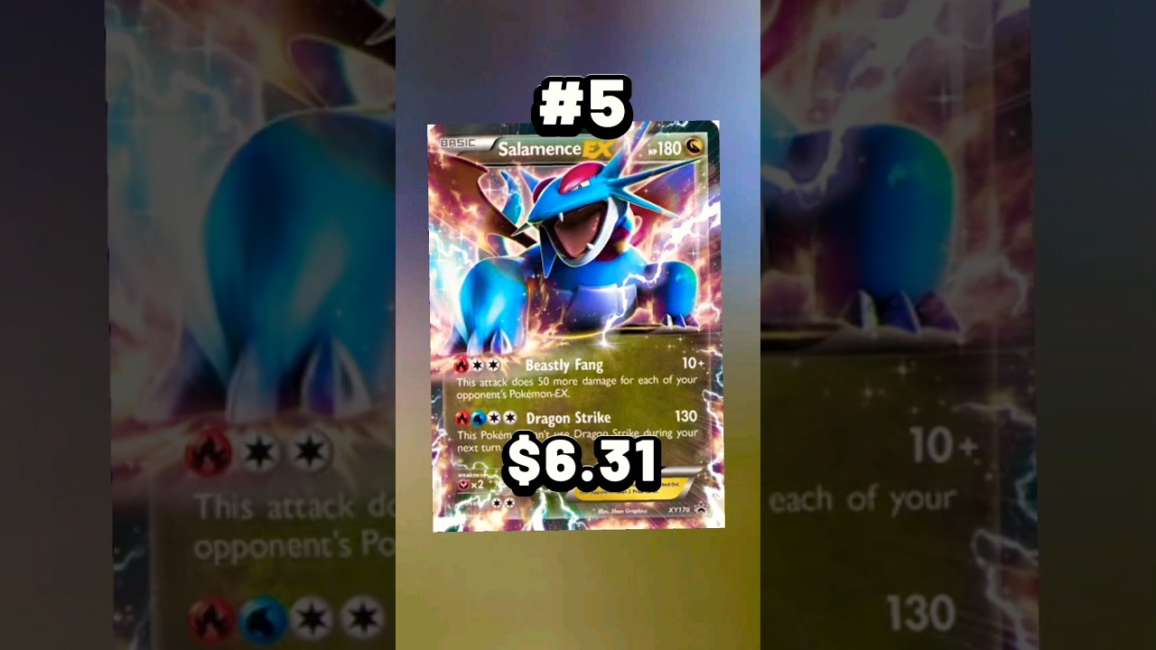 Top 5 Salamence Ex Cards #shorts #pokemoncards #pokemon #salamence