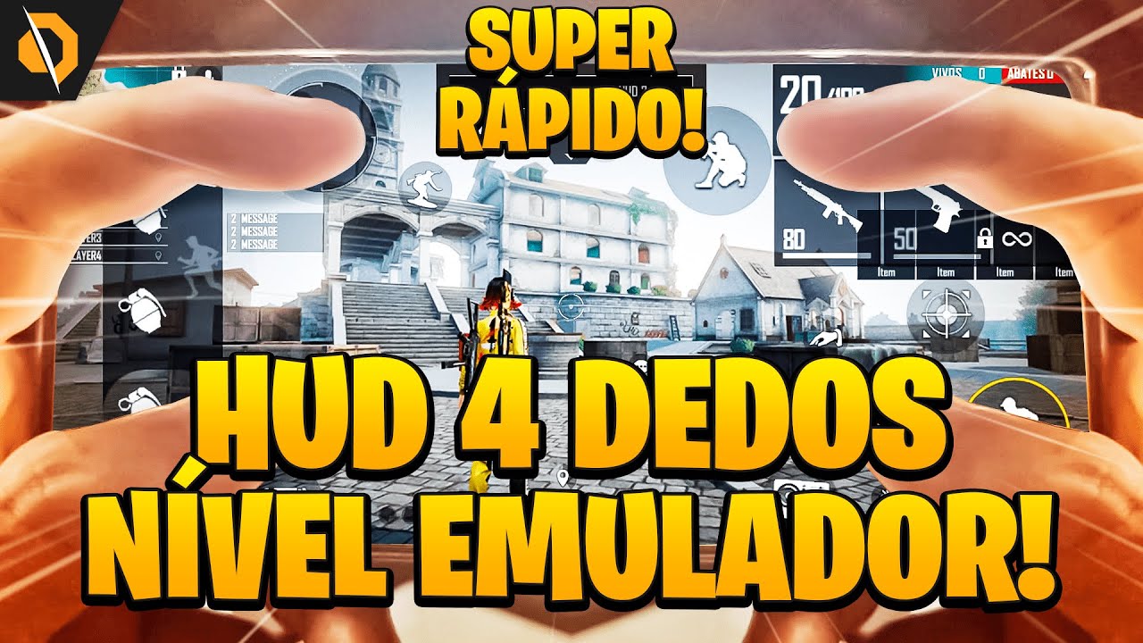 O MELHOR HUD 4 DEDOS DA HISTORIA DO FREE FIRE