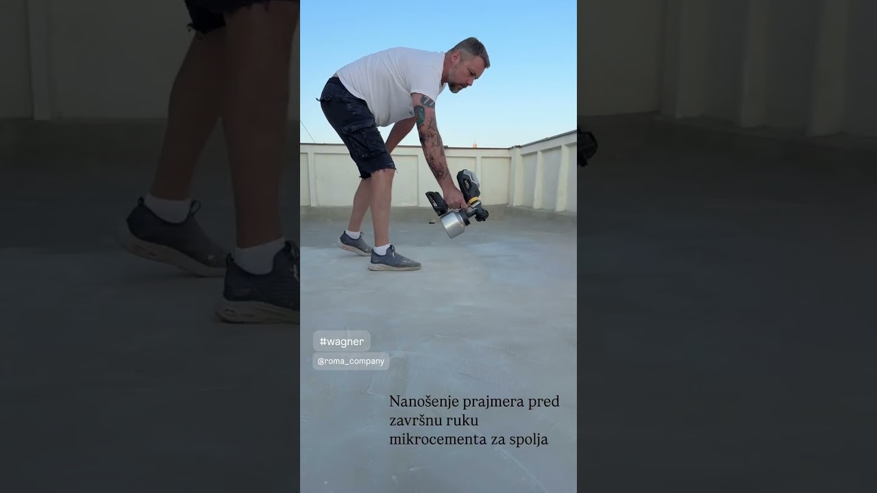 Wagner FC4000 - nano&scaron;enje prajmera za mikrocement spolja - ModernLivingHomeDesigns