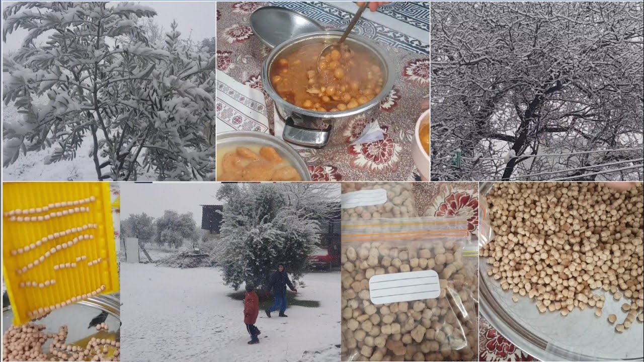 Karlı bir köy sabahı /Antep yuvalaması