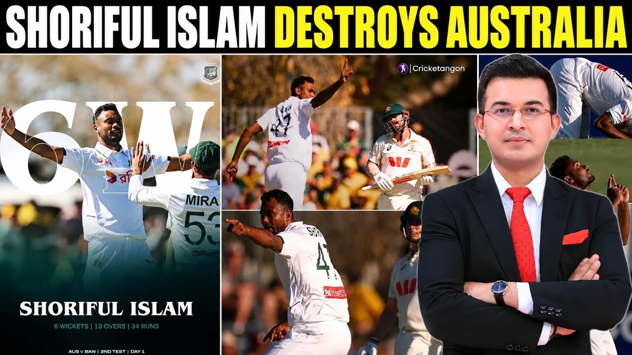 Shoriful Islam Stuns Australia With 6 Wickets As Bangladesh Takes Complete Control Of The 2nd Test