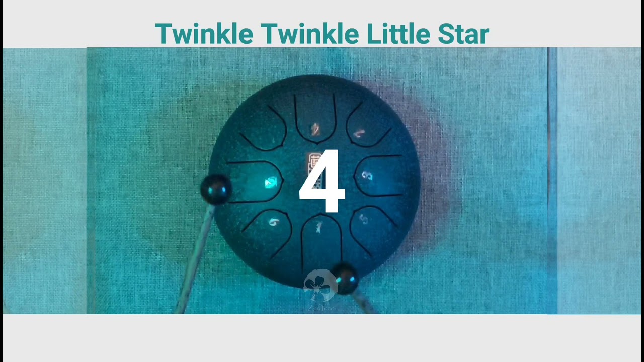 Twinkle Twinkle Little Star- Tongue Drum / Steel Drum Music for Kids / Beginner  6-Inch-8-Note :