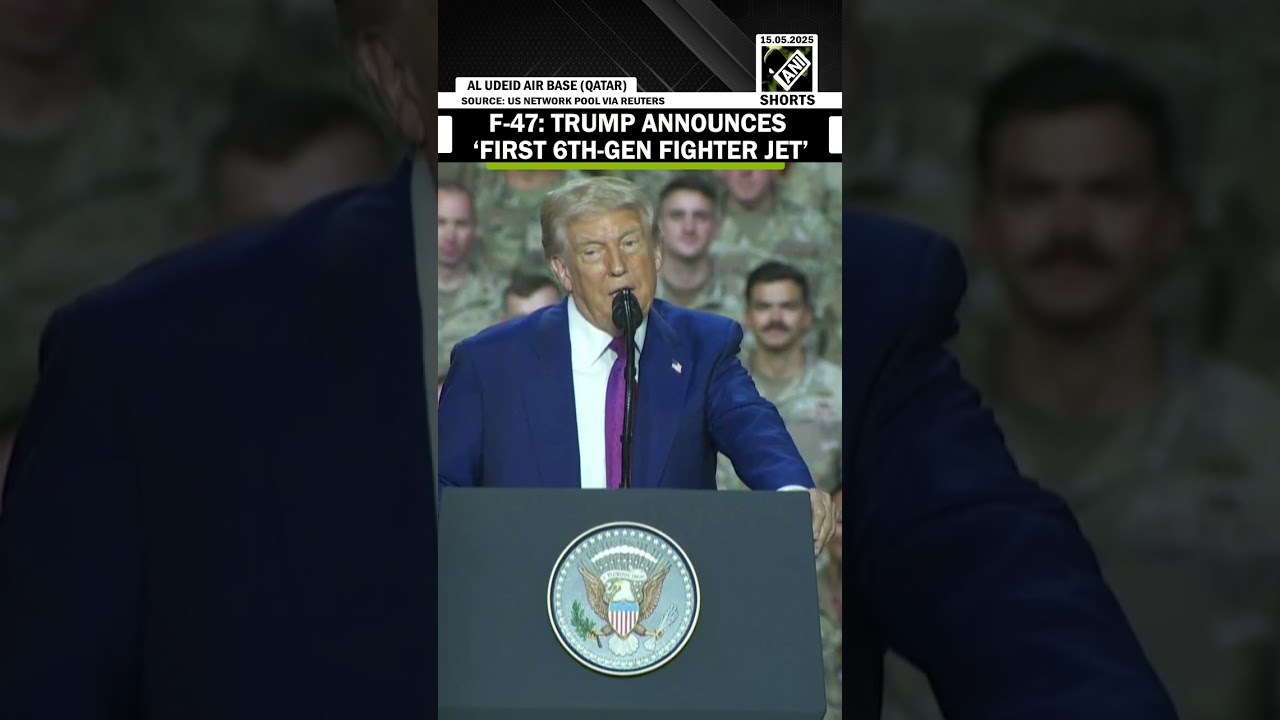 Trump announces &lsquo;first 6th-gen fighter jet F-47&rsquo; & F-55 from Al Udeid Air Base in Qatar