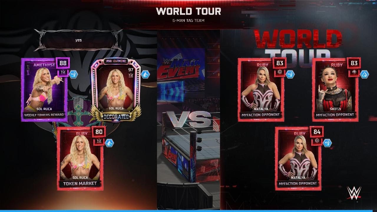 3 #SolRuca 's Vs 2 #Natalya & A #Shotzi #WWE2K25