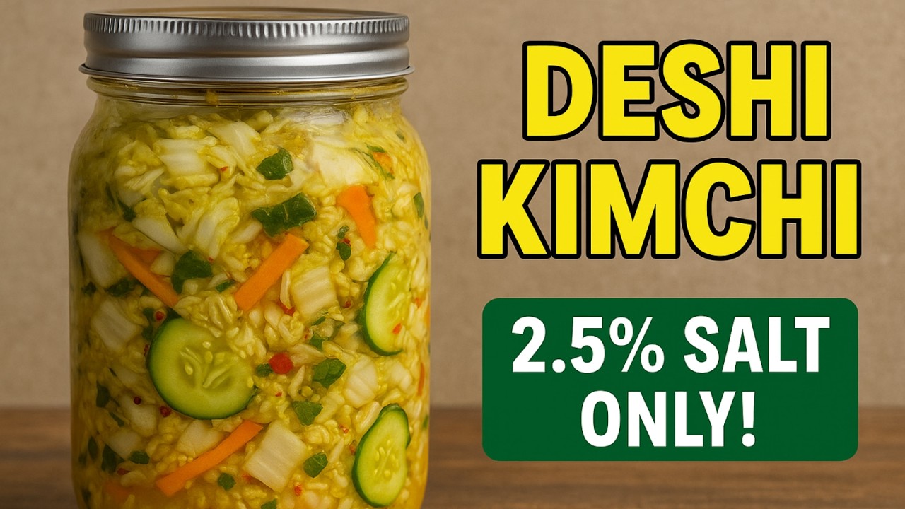Рецепт кимчи Деши (2,5% соли, без воды) | Хрустящая пробиотическая ферментированная смесь