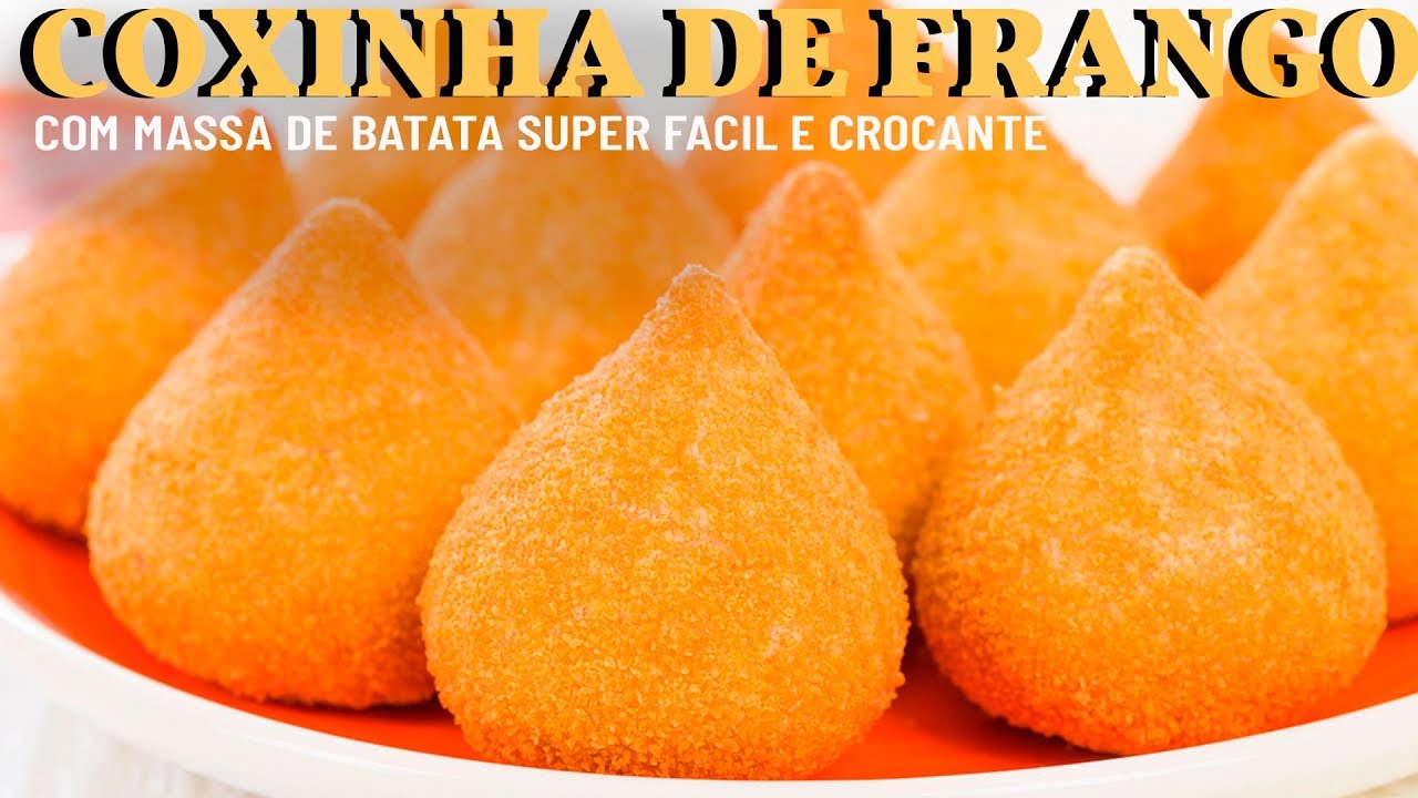 Como fazer coxinha de frango  (massa de batata) sequinha incrivel