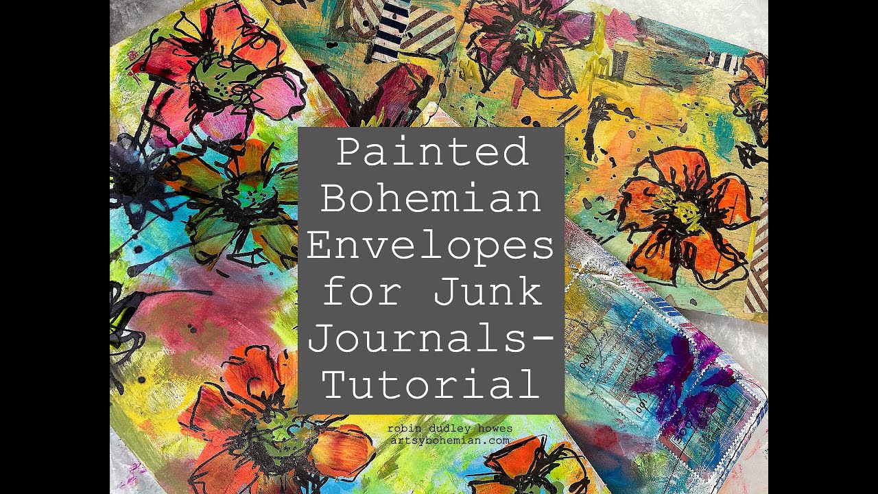 Painted Bohemian Envelopes for Junk Journals