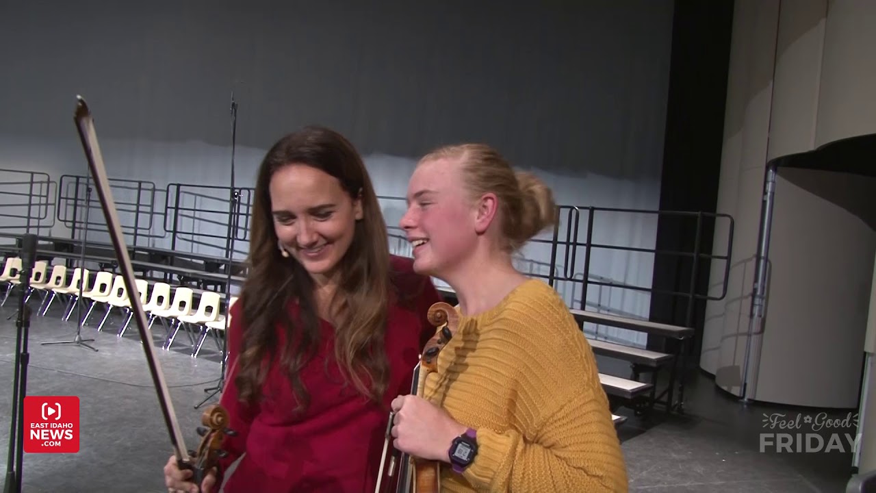 A teenage violinist is surprised into meeting her hero for Feel Good Friday