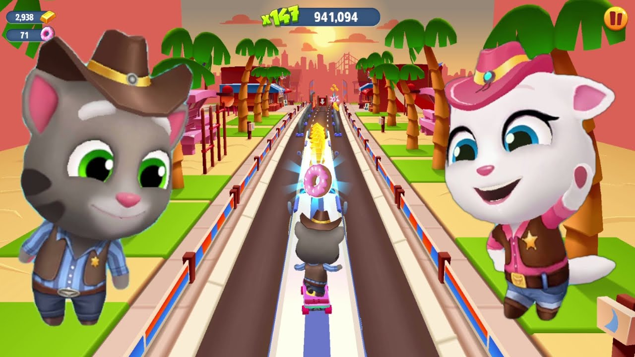 Episode 65 Talking Tom Gold Run - Join Cowboy Tom on His Action-Packed Journey!