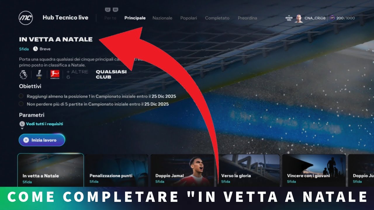 COME COMPLETARE LA SFIDA 