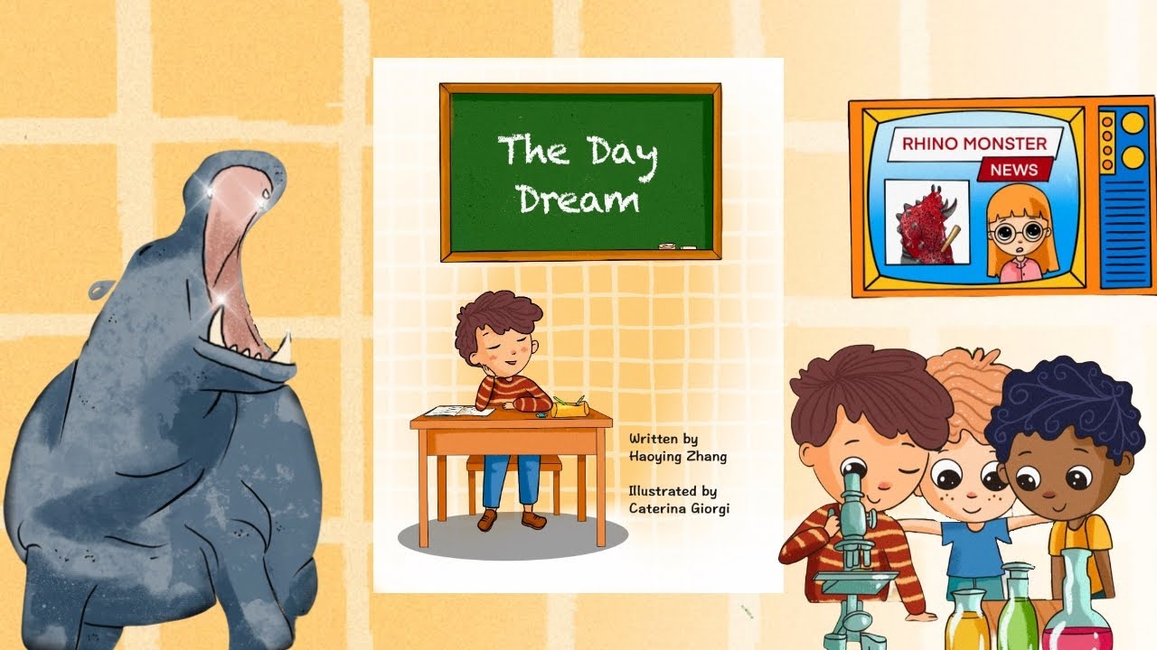 Kids Book Read Aloud: 🦛The Day Dream written by 7-year-old Haoying Zhang