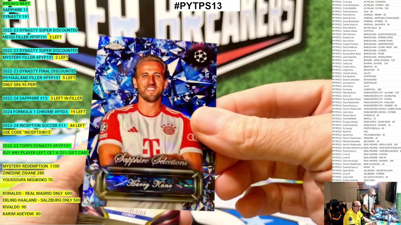 2023-24 Topps UEFA Chrome Club Competitions SAPPHIRE CCCS24 Soccer 10 Box PYTP Case Break 
