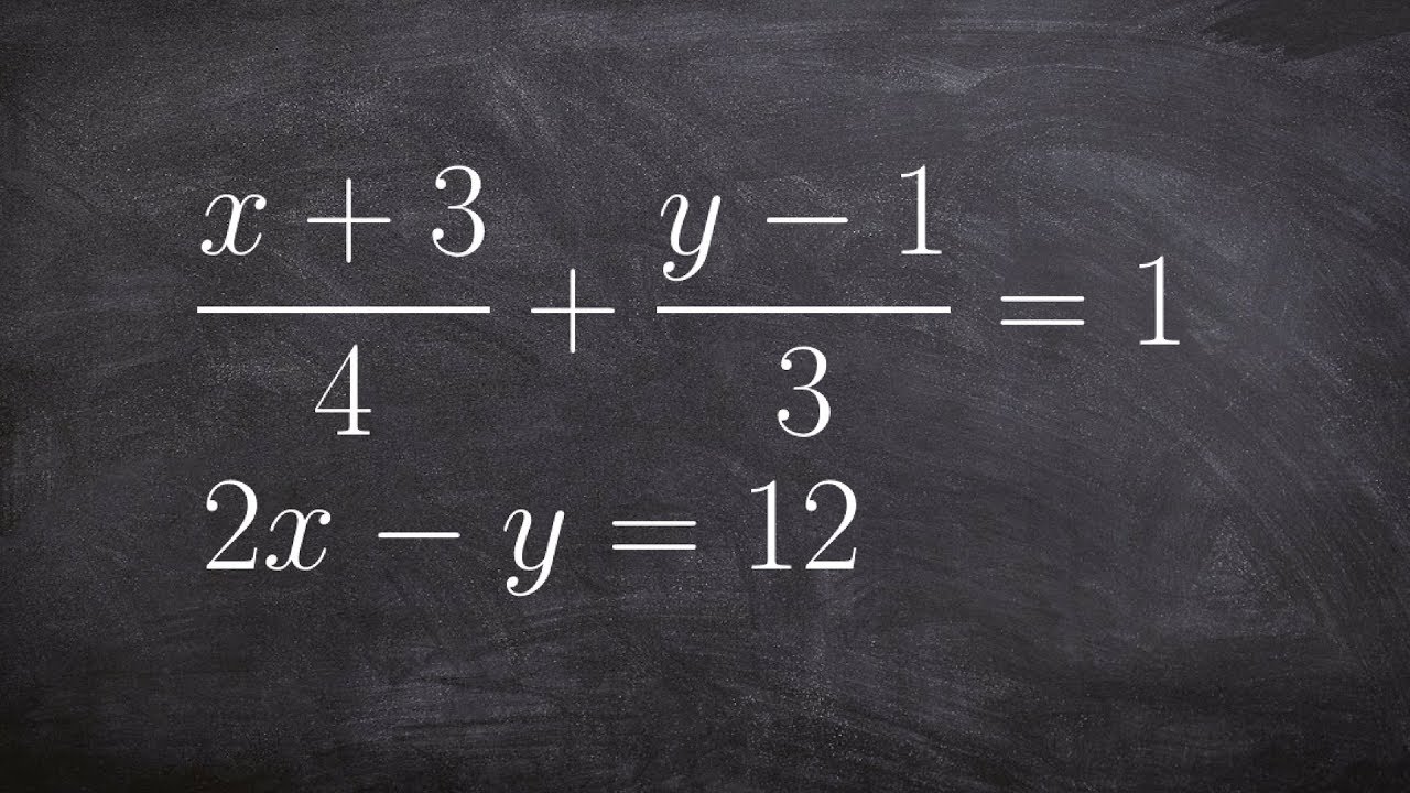 Solve a System of Equations Using Elimination with Fractions