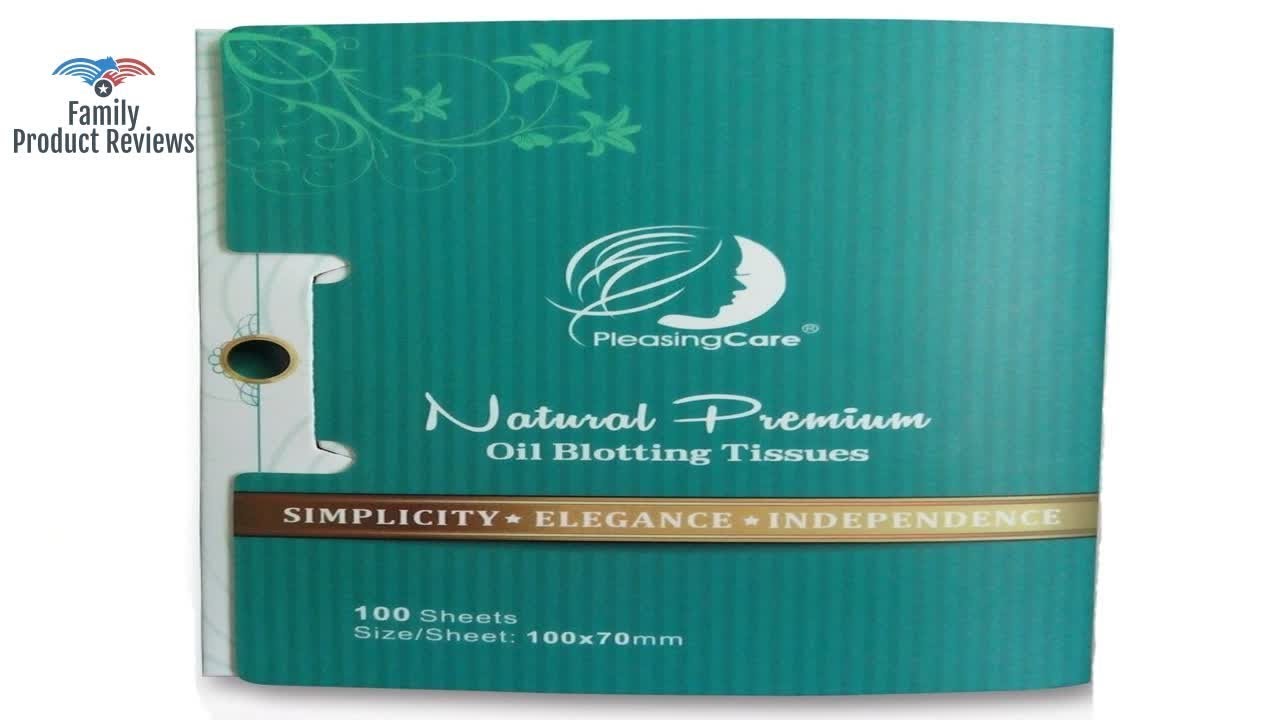 Natural Bamboo Charcoal Oil Absorbing Tissues - 100 Counts Easy Take Out Design - Top Oil Blotting
