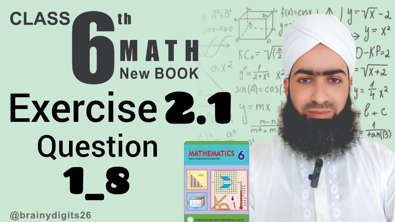 Class 6 | Maths | Ch #2 | Ex #2.1 | Q#1_8 | Sir Usman Attari | Integers | Brainy Digits