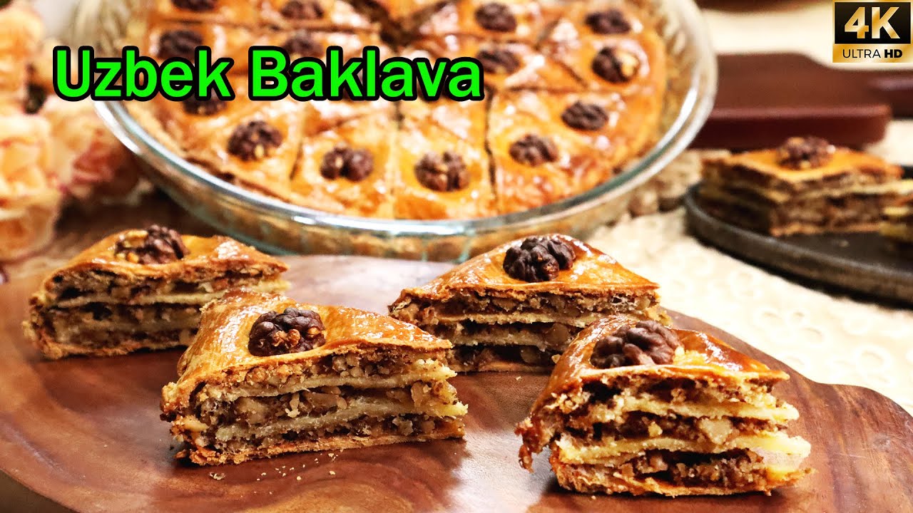 Delicious Uzbek Baklava | How to make Baklava at Home | Walnut Sweet Recipe | Walnut baklava Dessert