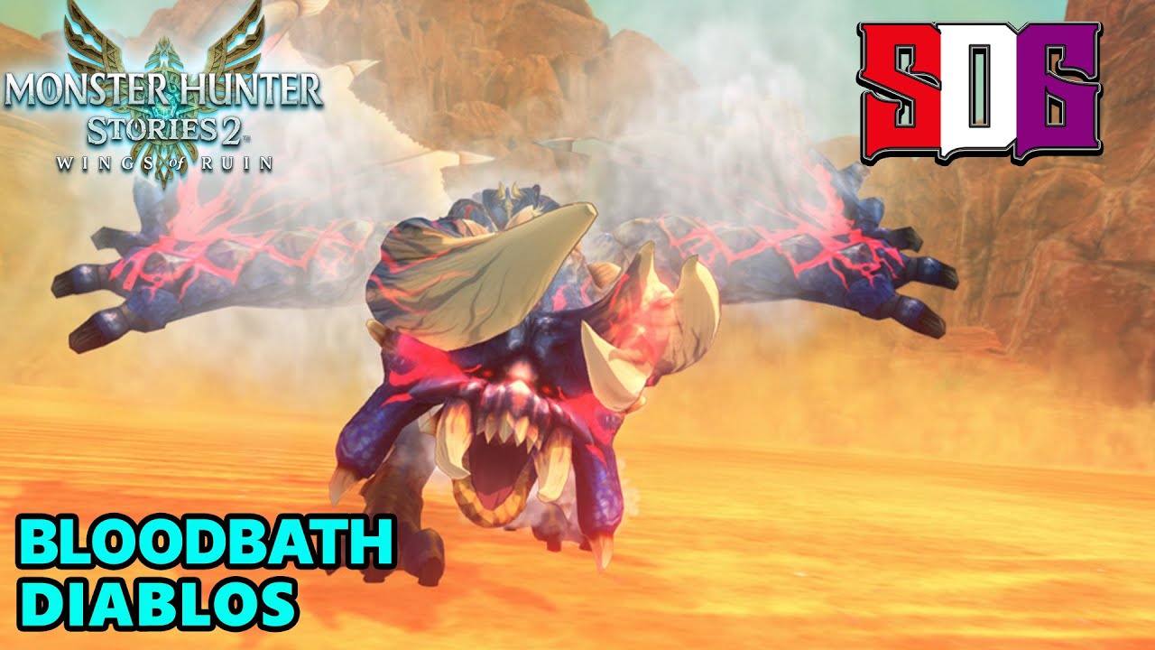 Monster Hunter Stories 2: Wings of Ruin (PS5) 60FPS | Bloodbath Diablos Solo Hunt | High Rank