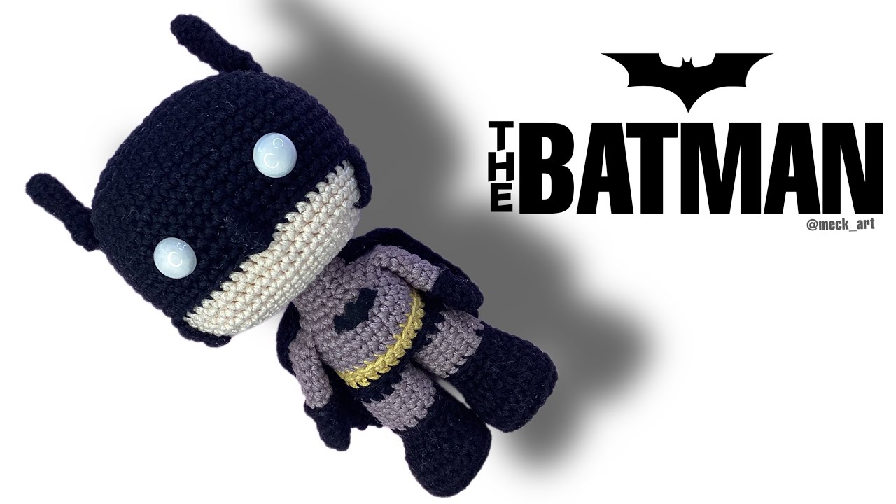 BATMAN FUNKO AMIGURUMI 2/3 (SUSBS🇺🇸🇧🇷) #batmanacrochet #batmanfacildehacer #batmantejido