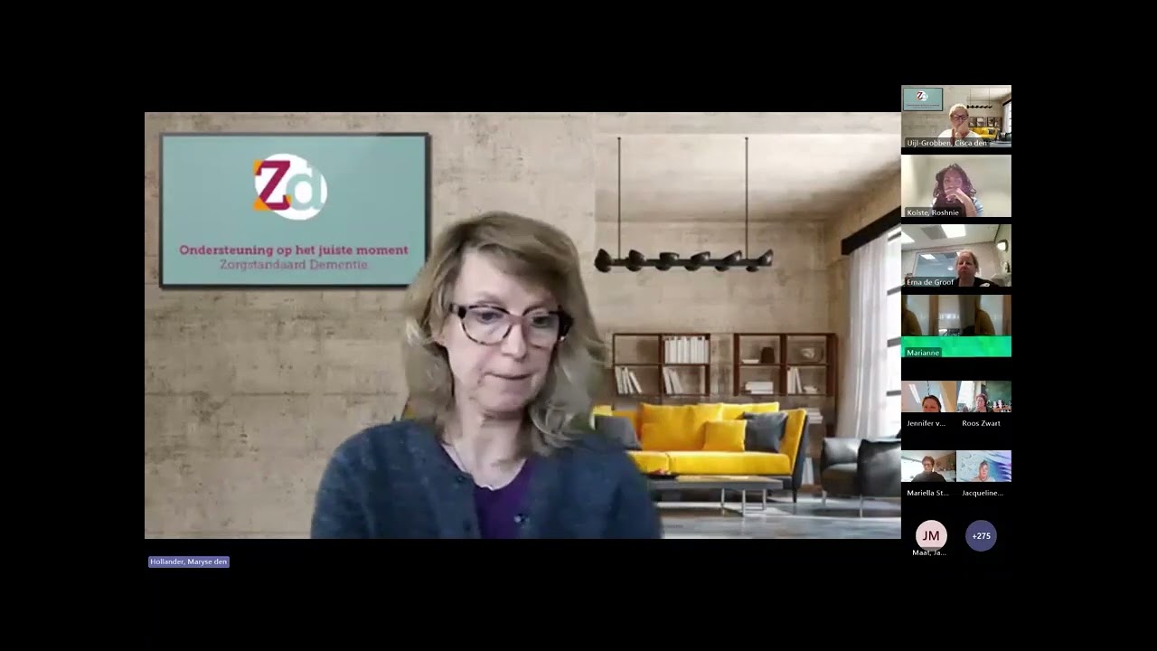 Webinar Veranderd Gedrag van Zorgstandaard Dementie
