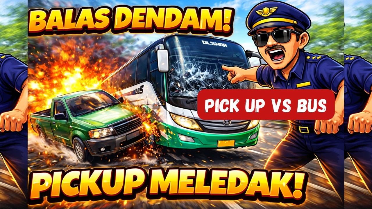 Kecelakaan Viral! Ditabrak Pickup, Aku Balas Sampai MELEDAK! | Bus Simulator Indonesia Bussid