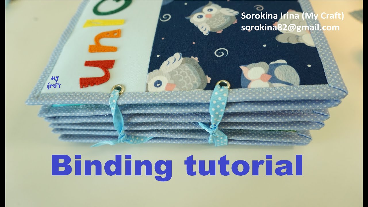 Quiet book binding tutorial - Grommets Binding / МК: переплет развивающей книжки на люверсах