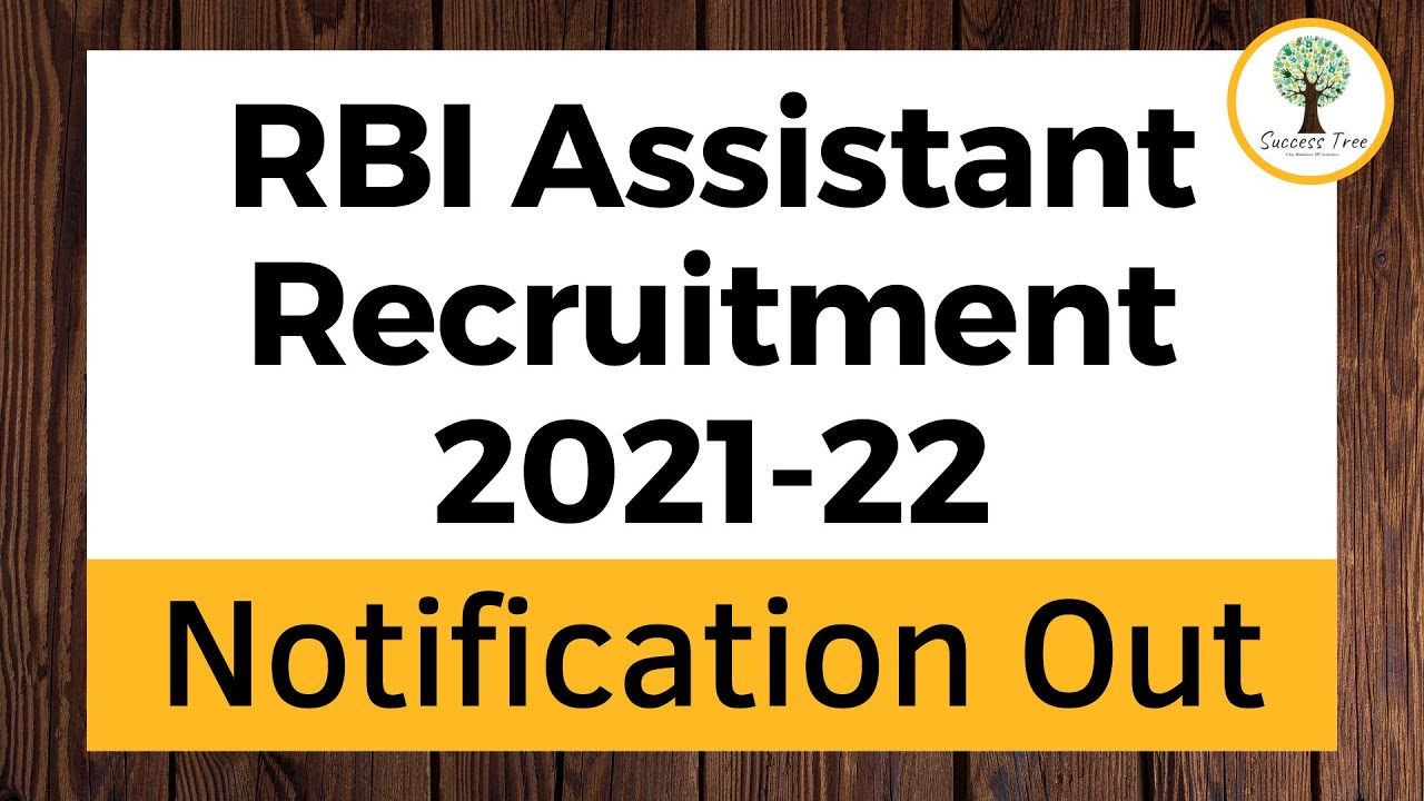 RBI Assistant Recruitment 2021-22 | Notification Out | 1246 Vacancies | Apply Now