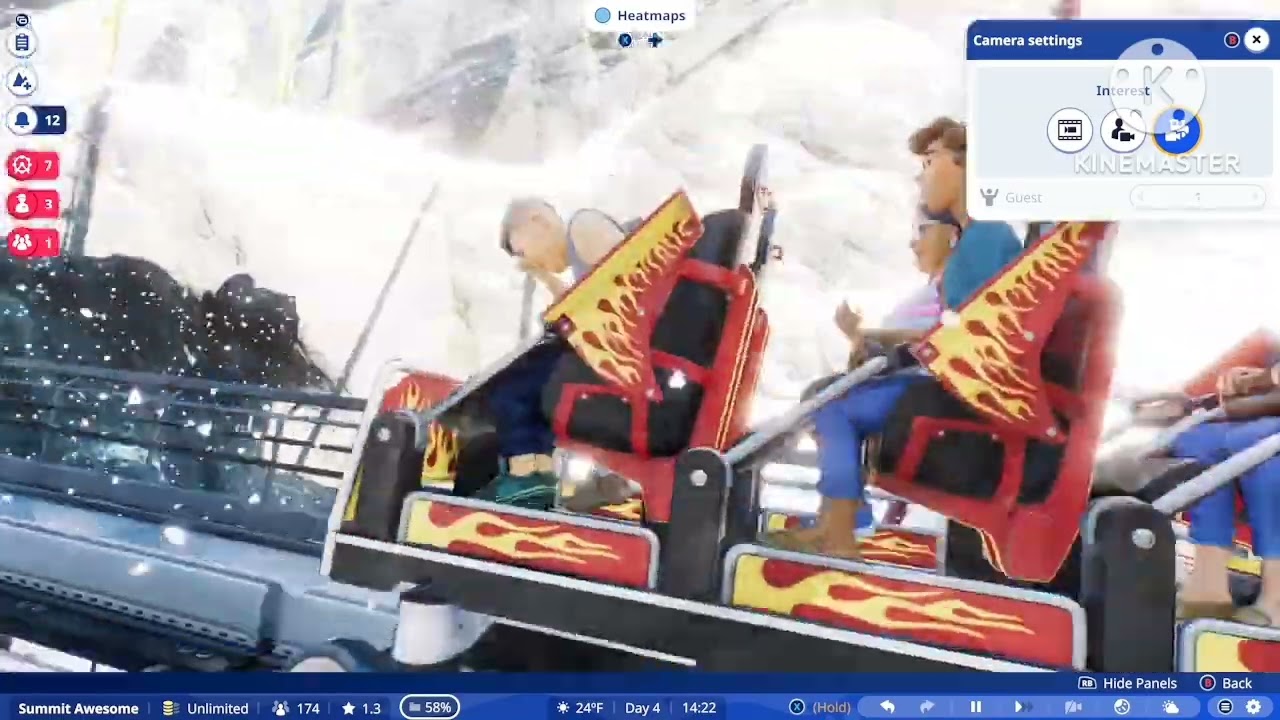 Planet Coaster 2. Coaster Over The Mountains With Holes #planetcoaster #rollercoaster