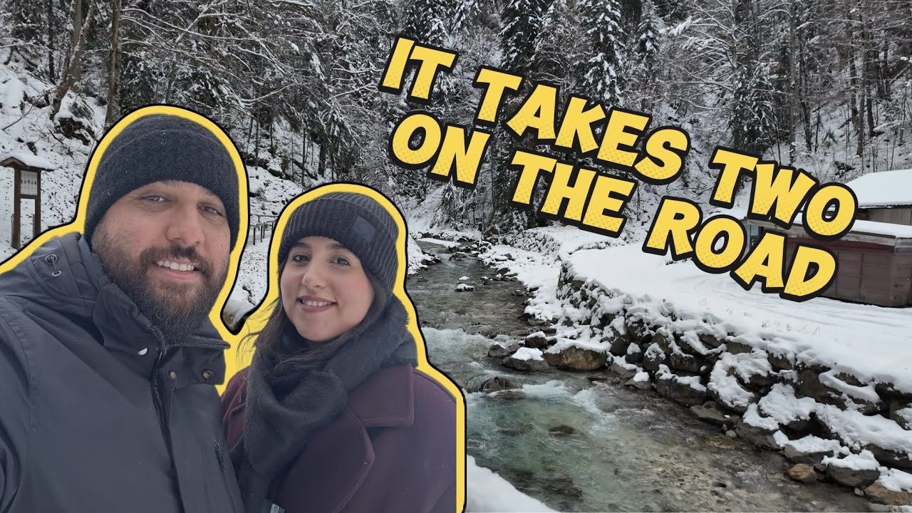It Takes Two on the Road | Exploring the Magical Partnach Gorge 🤍❄️
