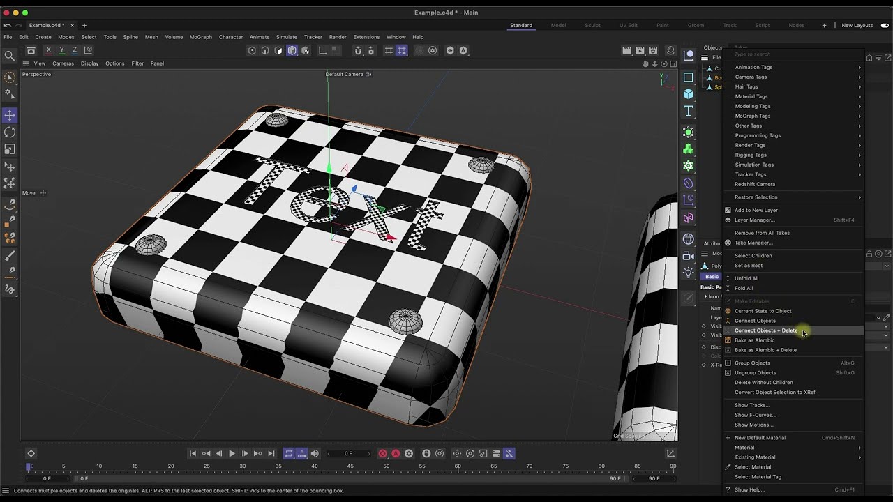 Cinema4D BakeObject to texture