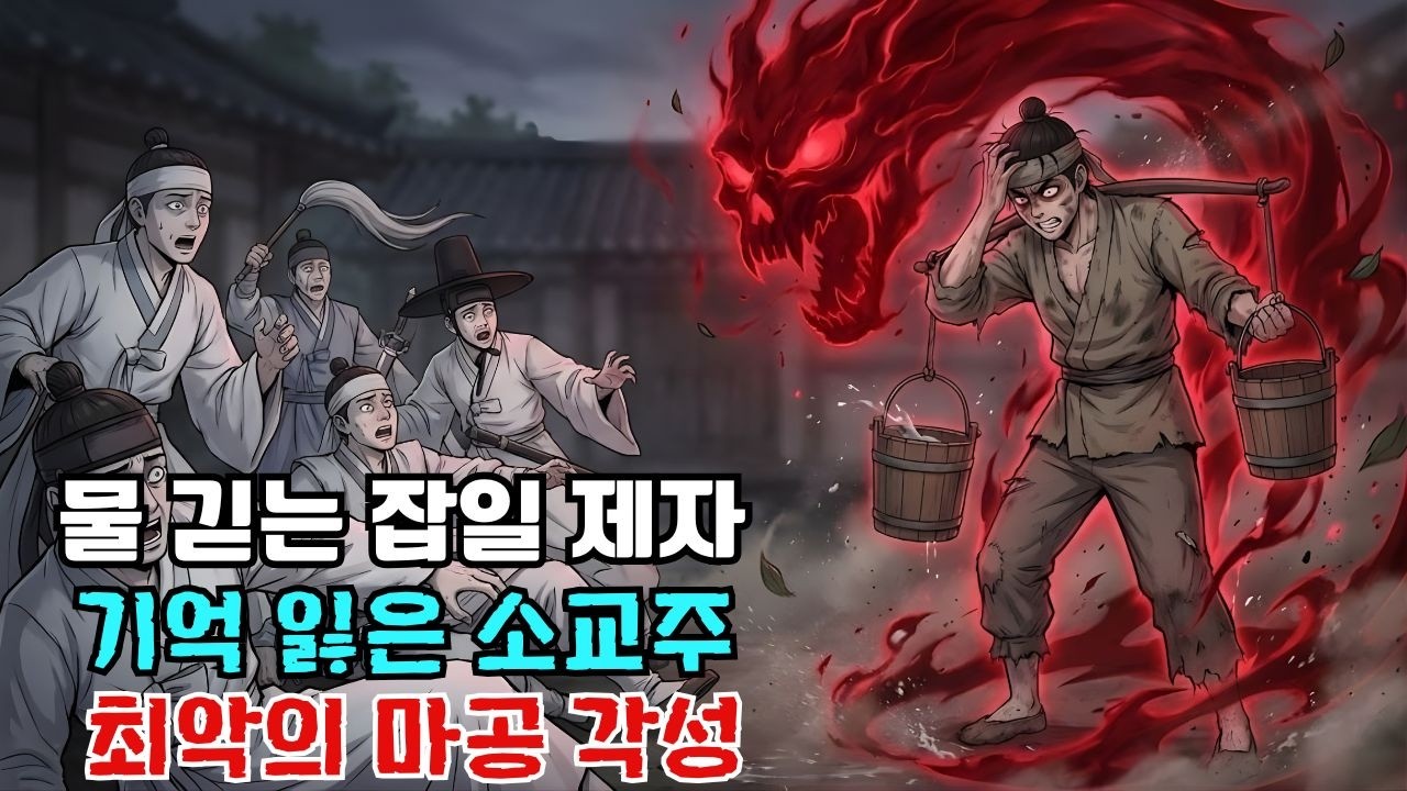 매일 물만 긷던 잡일 제자가 사실은 기억을 잃고 숨어지내던 혈교의 소교주이자 천하 최악의 마공을 지닌 괴물.